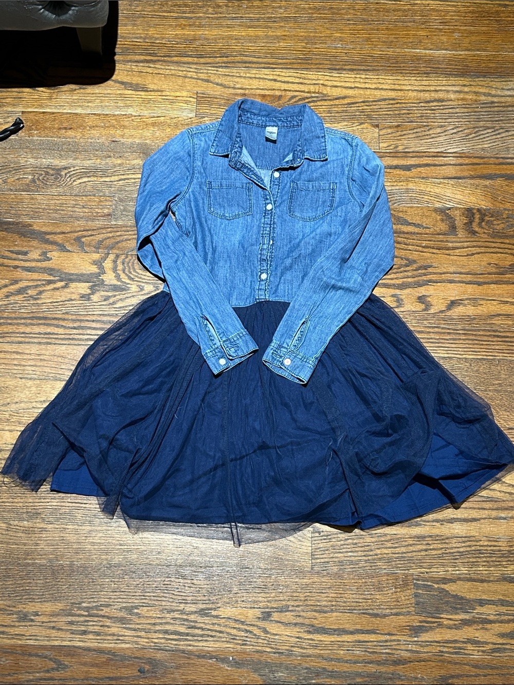 OshKosh B'gosh Blue Denim Jacket with Navy Tulle Skirt